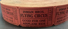 Inman Brothers Flying Circus Tickets - Original