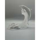Lenox Fine Crystal 5 75  Jumping Dolphin Tea Light Candle Collectable Figurine