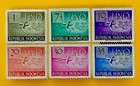 1951 Indonesia 1 Set Of 6 Postage Mint Mh Vf  Vintage 