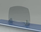 Custom   Modern Sneeze Guard Large Acrylic Shield Cashier Checkout Counter Desk