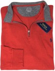 Polo Ralph Lauren Long Sleeve Red 1 4 Zip Pullover Sweater Mens  89 