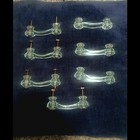 Lot Of 7 Antique Glass Drawer Pulls