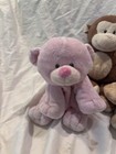 Ty Pluffies 3 Woods Bear Plush Teddy Tan 9  2007 Pink Amore  Dangles Monkey
