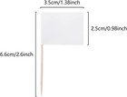 100 Pieces Blank Toothpick Flags Cheese Markers Food Labels For Party Buffet