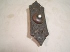 Vintage Ornate Cast Brass Push Button Door Bell - Architectural Salvage