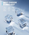 Ecozy 33lbs 24h Ice Cube Makers Countertop 13min Self-cleaning Ice Maker Machine
