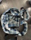 Baby Tula Explorer Carrier New Born To Toddler Plaid Blue Yellow Stripes