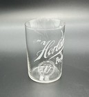 Pre Prohibition Horlacher Beer Glass   Vtg Tavern Advertising   Man Cave Barware