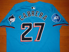 Miami Marlins Edward Cabrera 2024 Game Used Worn Alternate Nike Vapor Jersey