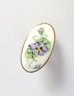 Antique Hatpin Cloisonne Enamel Violets