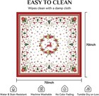 Square Christmas Tablecloth 70x70 Inch  70  X 70   square  Christmas Elements