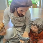Homco The Fisherman Figurine Jesus Children 1983 Masterpiece Porcelain Statue