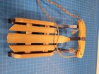 Antique Wood Sled Vintage Toboggan Decorative Winter Snow Sleigh Decor Child