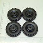 Set Of 4 Rubber Tonka Script Tire Toy Parts Tkp-019-4
