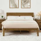 Flexispot Solid Wood Japanese Joinery Platform Bed Frame With Usb Charging Port