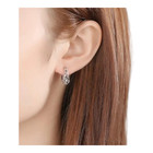 Gold Plated Hoop Dangle Earrings 17mm Fashion Jewelry Women Color Gold  Silver