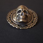 1-1 4  Brass Skull Flower Concho Screw Back  Belt Saddle Leathercraft Decor Punk