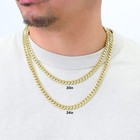 10k Yellow Gold Miami Cuban 7 5mm Monaco Link Chain Necklace Men Women 16 - 30 