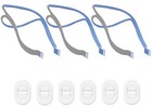 Replacement Headgear For P10 Nasal Pillow Mask - 3 Elastic Straps   Clips Set