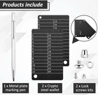 Crypto Cold Wallet Seed Phrase Recovery Steel Plates   Bitcoin   Cryptocurrency