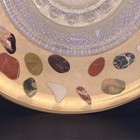 Vintage Lucite Embedded Stone Mid Century Modern Hand Crafted Acrylic Pebble Ash