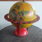 Vintage Replogle Rare 1954 Globe-gram Tin Globe 8 