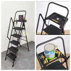 5-step Steel Folding Step Ladder  10 Ft  Reach   500 Lb  Load Capacity  With Ant