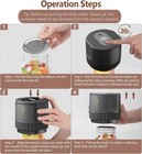 Mason Jar Vacuum Sealer 3 In 1 Electric Mason Jar Vacuum Sealer Kit   black 