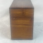 Vintage Wood Dovetail Box Recipe Card Holder Fits 4x6 Cards