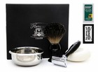 Men Barber Salon Shaving Kit - Safety Razor   Badger Brush  Soap   Bowl