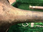 Antique C g  Conn Silver Cornet 1915 Elkhart W  Case Plays Great No Dents