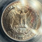 1958 Washington Silver Quarter 25c 90  Silver Pcgs Ms67 Cac Toned - 0400