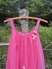 Vintage Pink Chiffon Lingerie Slip Dress 