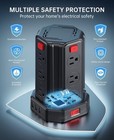 Power Strip Surge Protector 10ft Extension Cord With 12 Ac Multiple Outlets 4usb