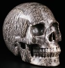 Huge 5 0  Grass Flower Stone Carved Crystal Skull  Realistic  Crystal Healing