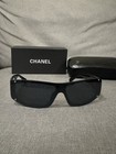 Chanel Black Vintage Sunglasses With Black Frame - With Box And Case