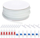 Aquarium Air Pump Accessories Set 25 Feet Airline Tubing With 6 Check Valves  6