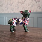 Talavera Chihuahua Figurine Mexico Pottery Hand Painted Ceramic Dog Folk Art 4 