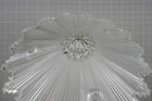 Vintage Mcm Art Deco Crystal Starburst Ceiling Light Lamp Shade 8-3 4    Dia