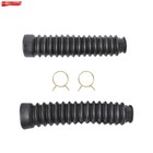 2   New Front Fork Shock Boots Black For Honda Atc Big Red 250es 1985 1986 1987