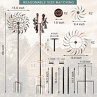 Large Metal Wind Spinner Outdoor 360 Degree Kinetic Garden Yard Decor