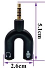 Aaotokk 3 5mm Headphone Y Splitter Adapter Gold Plated 4 Pole Black