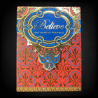 Punch Studio Believe Jeweled Notepad 75 Sheets Gold Foil Magnetic Closure 86558