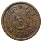 California Trade Token -  national   saloon  1892-1911  San Jose Ca  Santa Clara