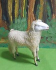 Germany 4 1 2  Tall Putz Wooly  Sheep  - Stick Legs  German