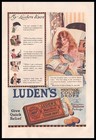1918 Luxite Hosiery Coles Phillips Art Magazine Ad Print   Luden   s Cough Drops