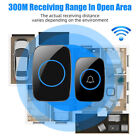 Wireless Doorbell Chime Waterproof Plugin Receiver Adjustable Volume 1000ft Kit