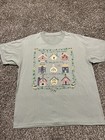 Vintage 90   s Bird House Art Illustration Sage T Shirt Size Large Rare Vtg