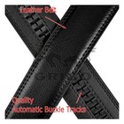 Fashion Men s Automatic Real Leather Ratchet Belt Strap Jeans Waistband Gift