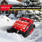 9hp Petrol Remote Control Lawn Mower With Snow Blade Adjustable Height